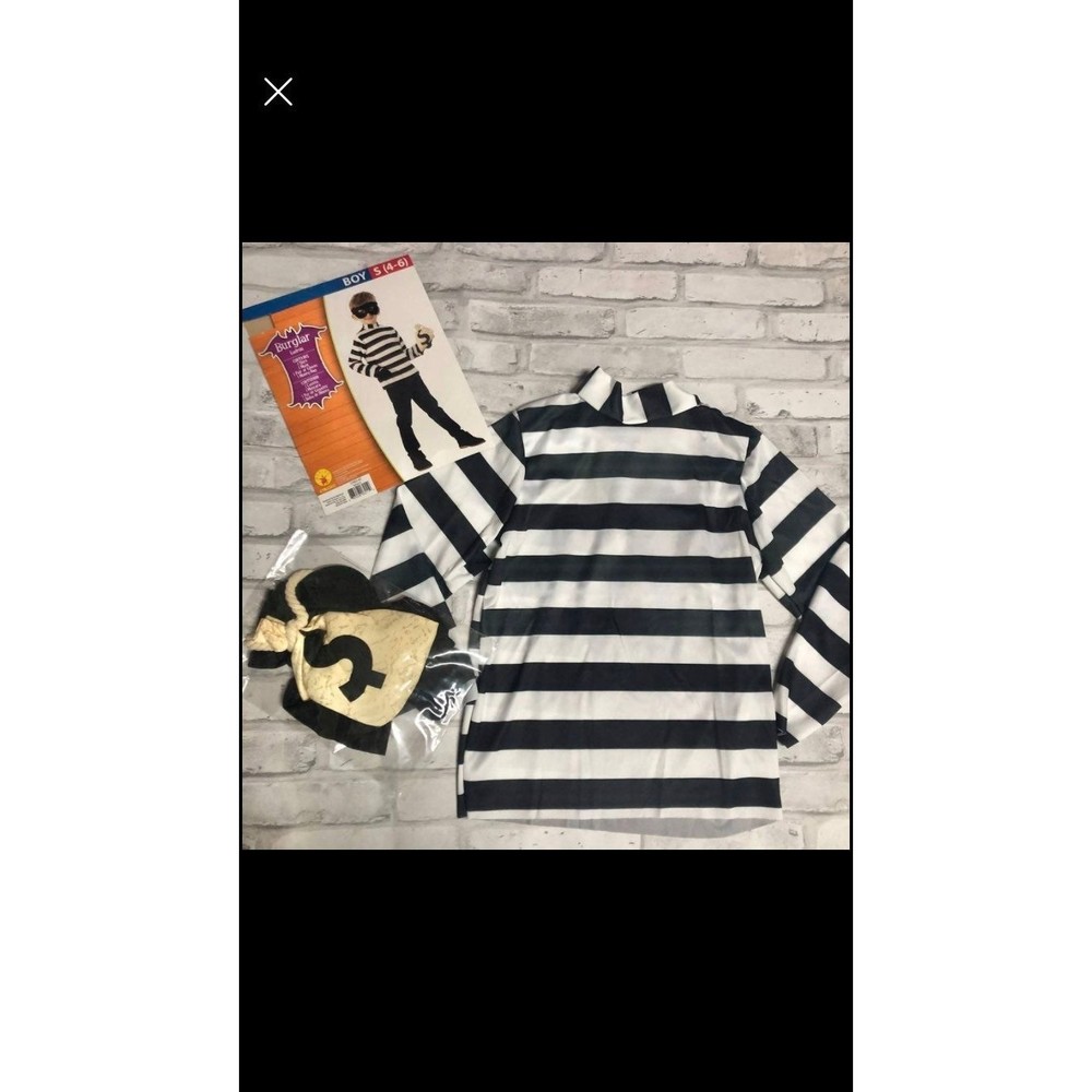 S(4-6) BOY BURGLAR HALLOWEEN COSTUME. B9